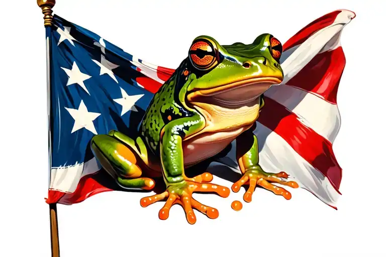 frogs and rebel flag tattoo design idea