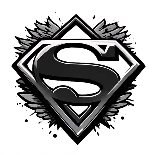 Superman logo it's wings tattoo design idea