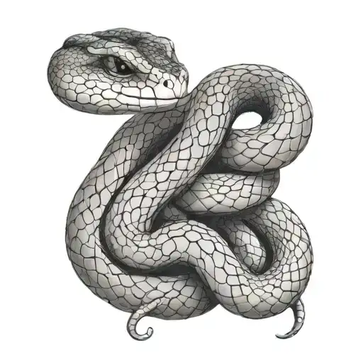 Collarbone Snake tattoo design idea