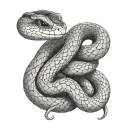 Collarbone Snake tattoo design idea