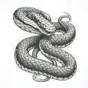 Collarbone Snake tattoo design idea