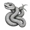 Collarbone Snake tattoo design idea