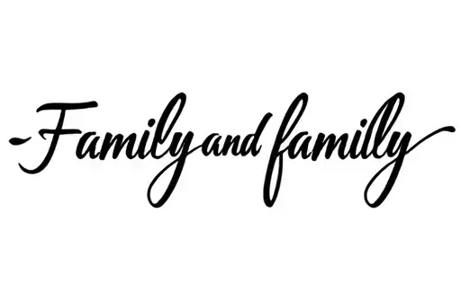 "Family and family" tattoo design idea