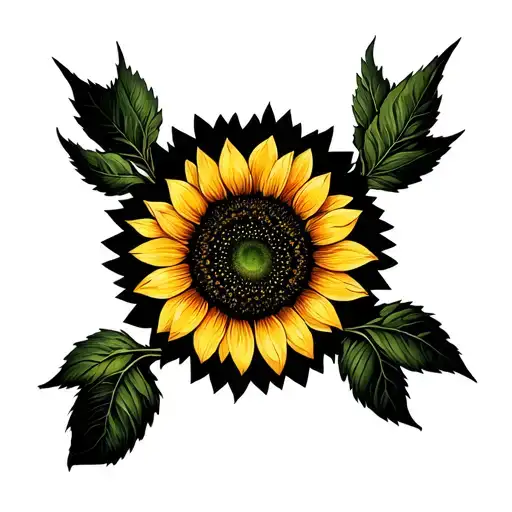 endometriosis sunflower growing tattoo design idea