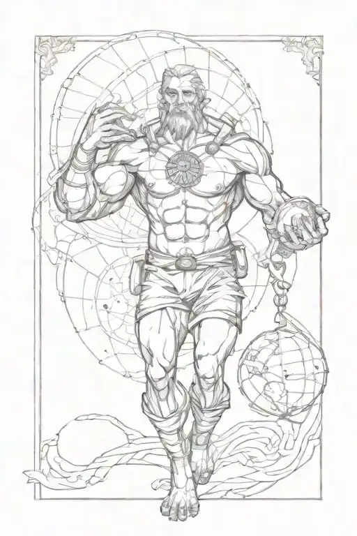 atlas carrying the world tattoo design idea