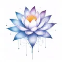 add trajectories surrounding lotus. use dark space colors replace the lighter pedals with darker colors tattoo design idea