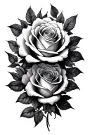 roses,flores, watch surrounded tattoo design idea
