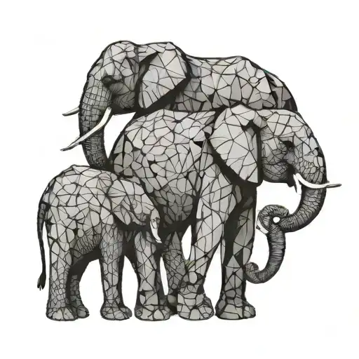 three elephant brothers tattoo design idea