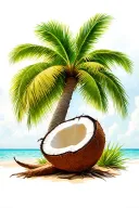 coconut tree tattoo design idea