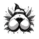 Booty squeeze tattoo design idea