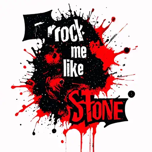 dwarf, mining, caves, deep rock galactic, space, words: "rock me like a stone" tattoo design idea