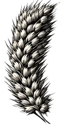 combine mercury energy with wheat ear tattoo design idea