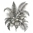 Jungle rainforest tattoo design idea