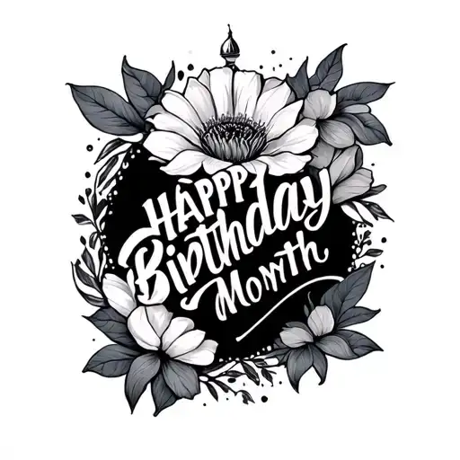 Birthday Month tattoo design idea