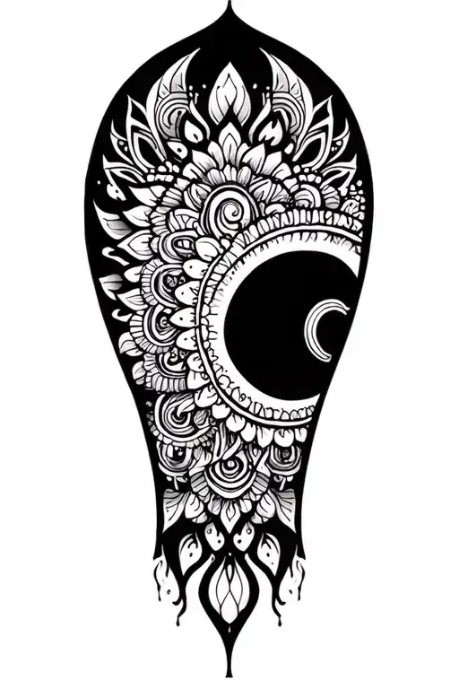 knee mandala design tattoo design idea