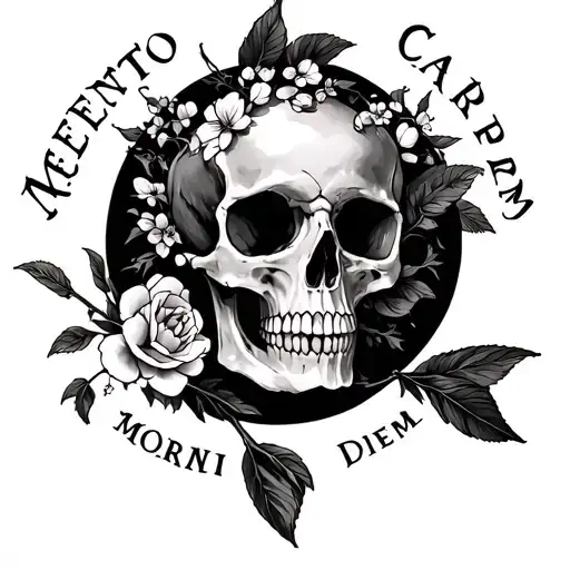 Memento Mori Carpe Diem tattoo design idea