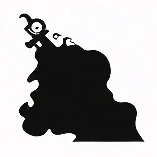 simplistic traditional skull, sailor jerry tattoo design idea