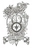 waxing gibbous moon tattoo design idea