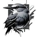 cyberpunk mockingbird tattoo design idea