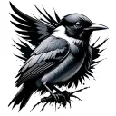 cyberpunk mockingbird tattoo design idea