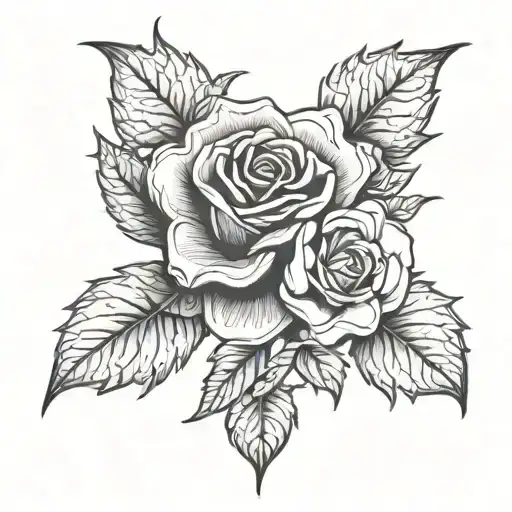 with the yorkshire rose intertwined tattoo design idea