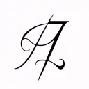 The letter "A" combined or merged with number "7" in an tribal artistic way for a Tattoo tattoo design idea