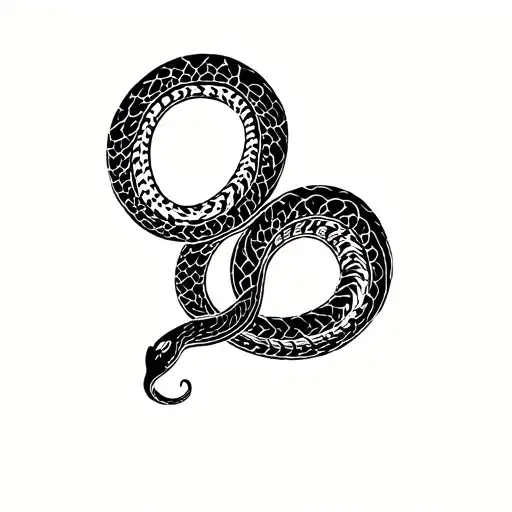 scandinavian snake jormungand tattoo design idea