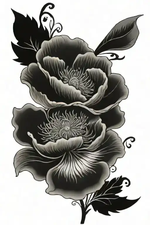 songbird sunshine poppy tattoo design idea