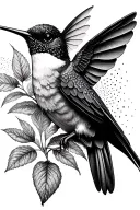 humming-bird tattoo design idea