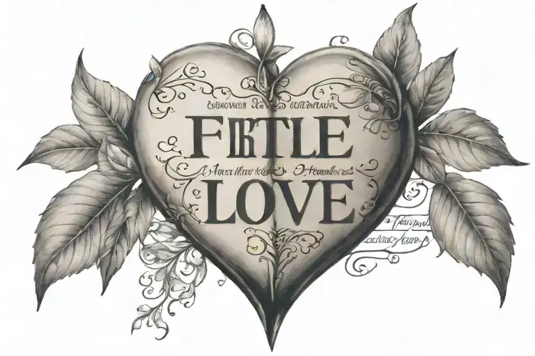 A tattoo design incorporating the Bible verse Corinthians 13:13 ('And now these three remain: faith, hope, and love. But the greatest of these is love') in a creative and artistic way tattoo design idea