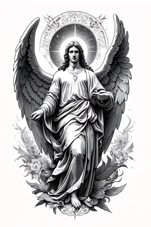angel Michael archangel tattoo design idea