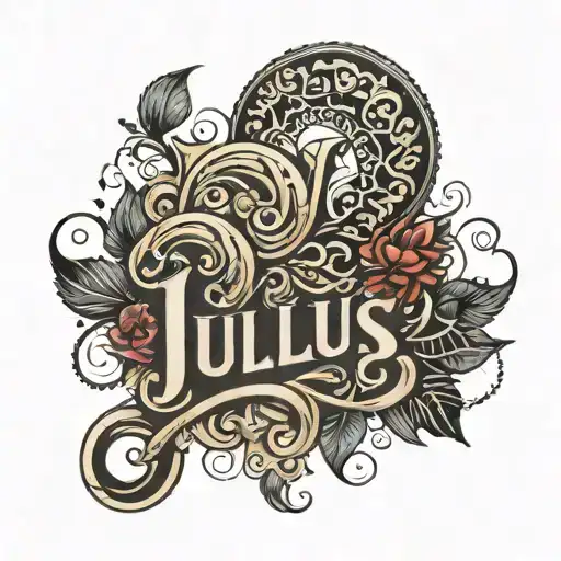 Julius  name tattoo tattoo design idea