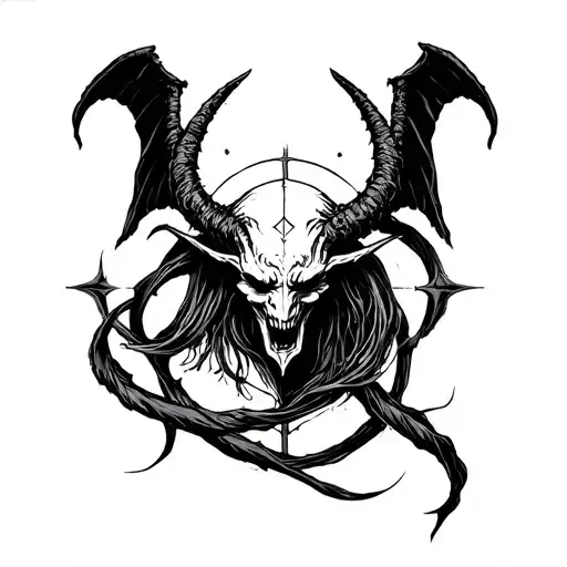 Satan, lucifer, freedom, sublime, faith tattoo design idea