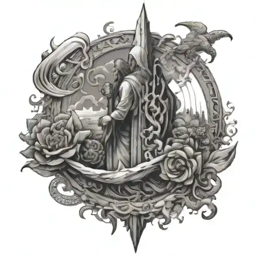 Exodus 14:14 tattoo design idea