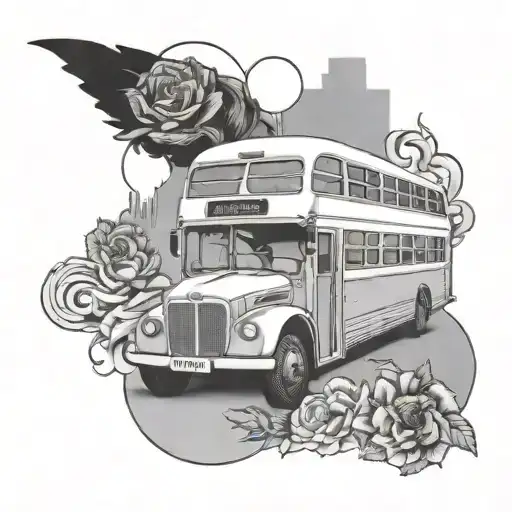 Bus tattoo design idea