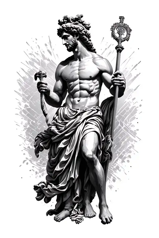 Greek God Apollo tattoo design idea