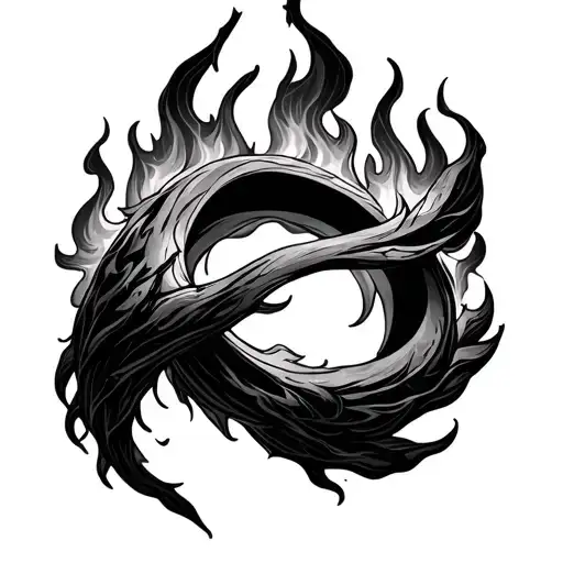 Midra the fire ring tattoo design idea
