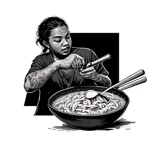 night night curry shooting tattoo design idea