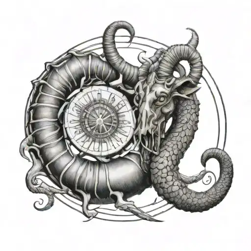 cancer and Capricorn  tattoo design idea