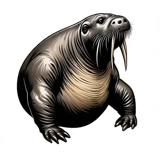 Walrus tattoo design idea