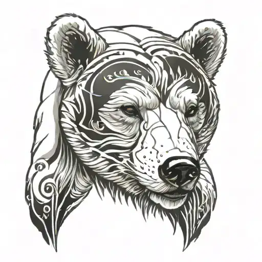 polar bear tattoo design idea