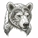 polar bear tattoo design idea