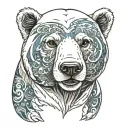 polar bear tattoo design idea