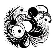 balance mixed tattoo design idea