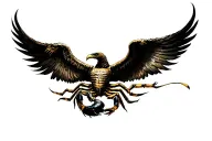 Scorpion Eagle Phoenix tattoo design idea