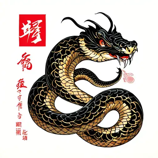year of the snake tattoo design idea