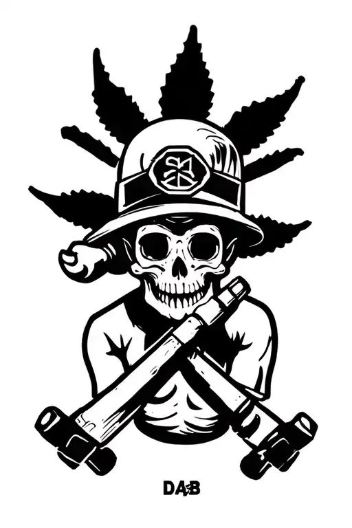 Dab 420 tattoo stencil tattoo design idea