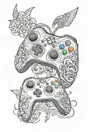 Xbox controller wit name tatto tattoo design idea