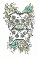 Xbox controller wit name tatto tattoo design idea