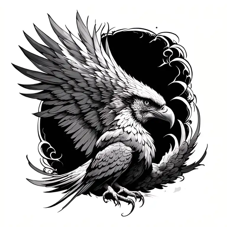 despite all my rage phoenix tattoo design idea